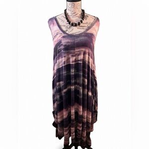 Simply Vera Wang Purple Tie-Dye Dress